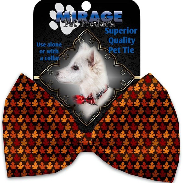 Mirage Pet Products Autumn Leaves Pet Bow Tie Collar Accessory with Cloth Hook & Eye 1349-VBT